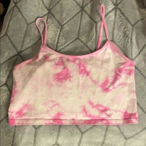Forever 21 pink tie-dye tank top